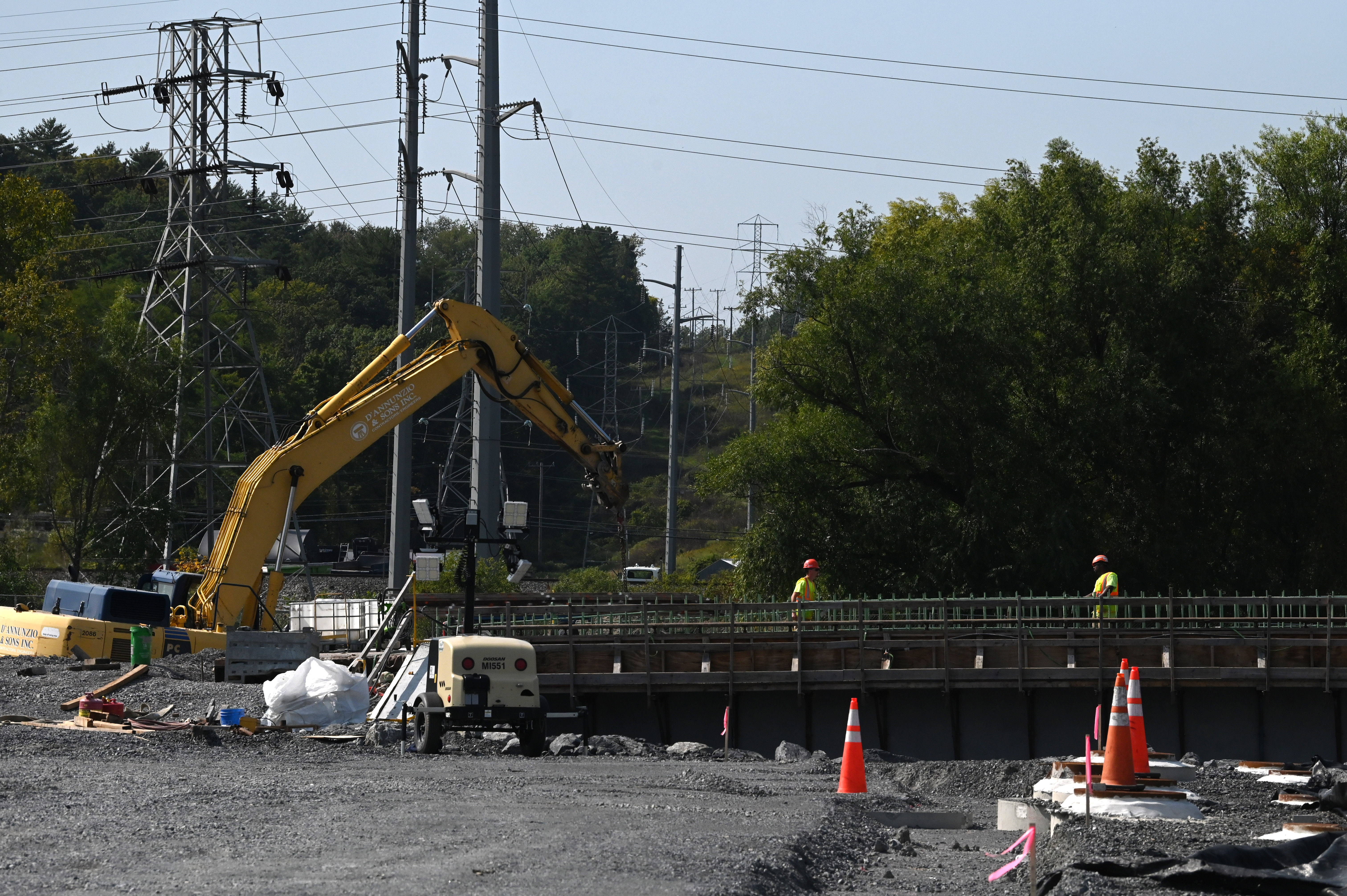 A bridge in the middle of construction