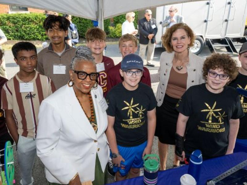 Albany Legislator Carolyn McLaughlin and Senator Pat Fahy with KidWInd Teams