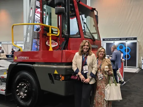 Port staff checking out the Convention Expo