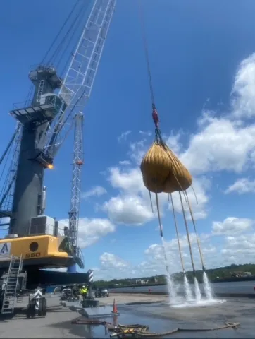annual weights and measures test for harbor crane
