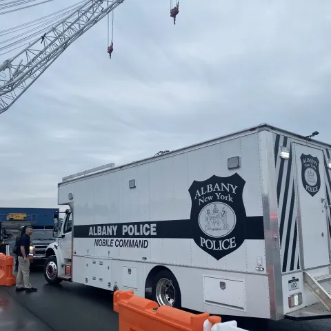 Albany Police Mobile Command vehicle