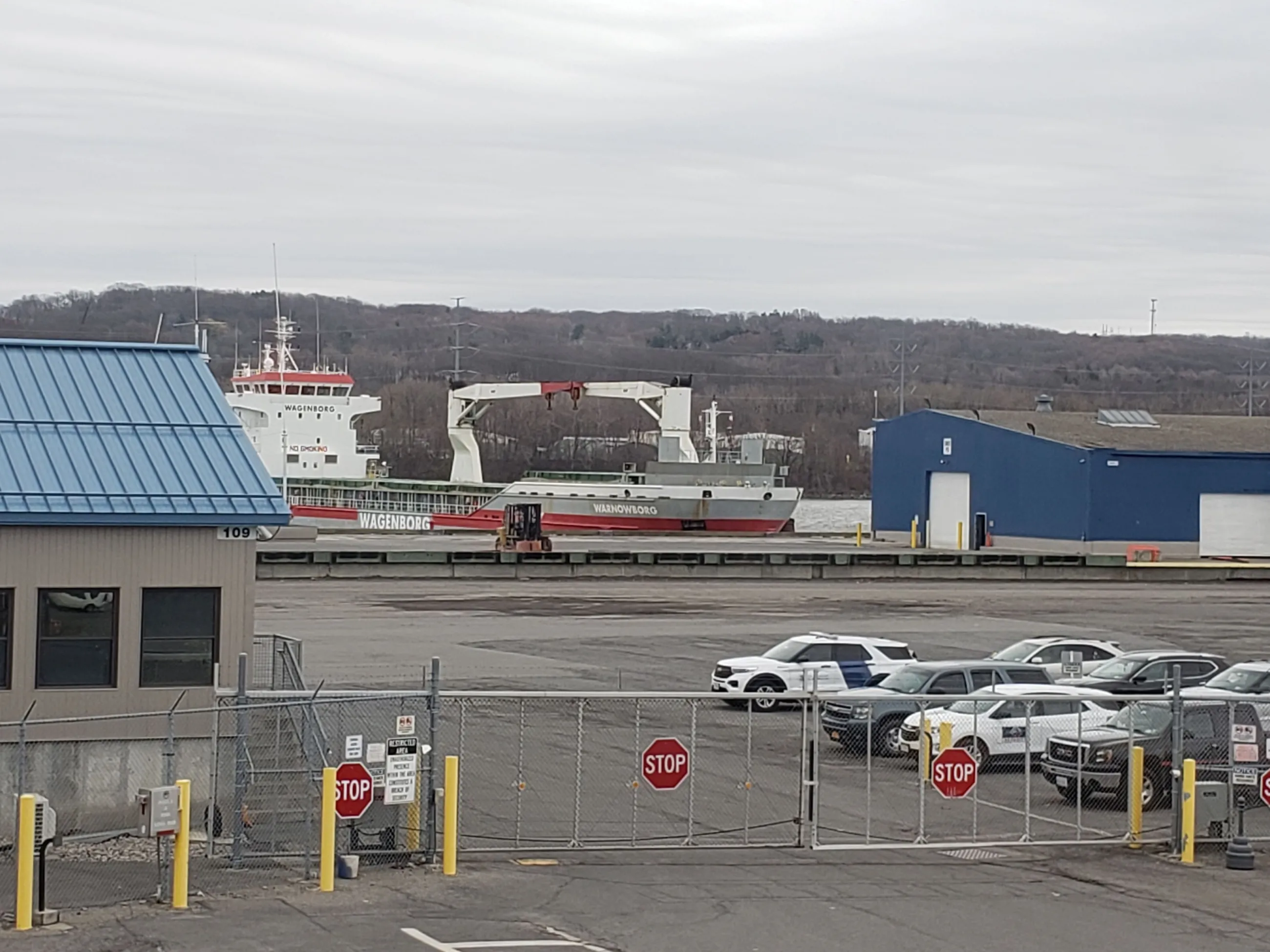 Outside U.S. Customs at Port of Albany