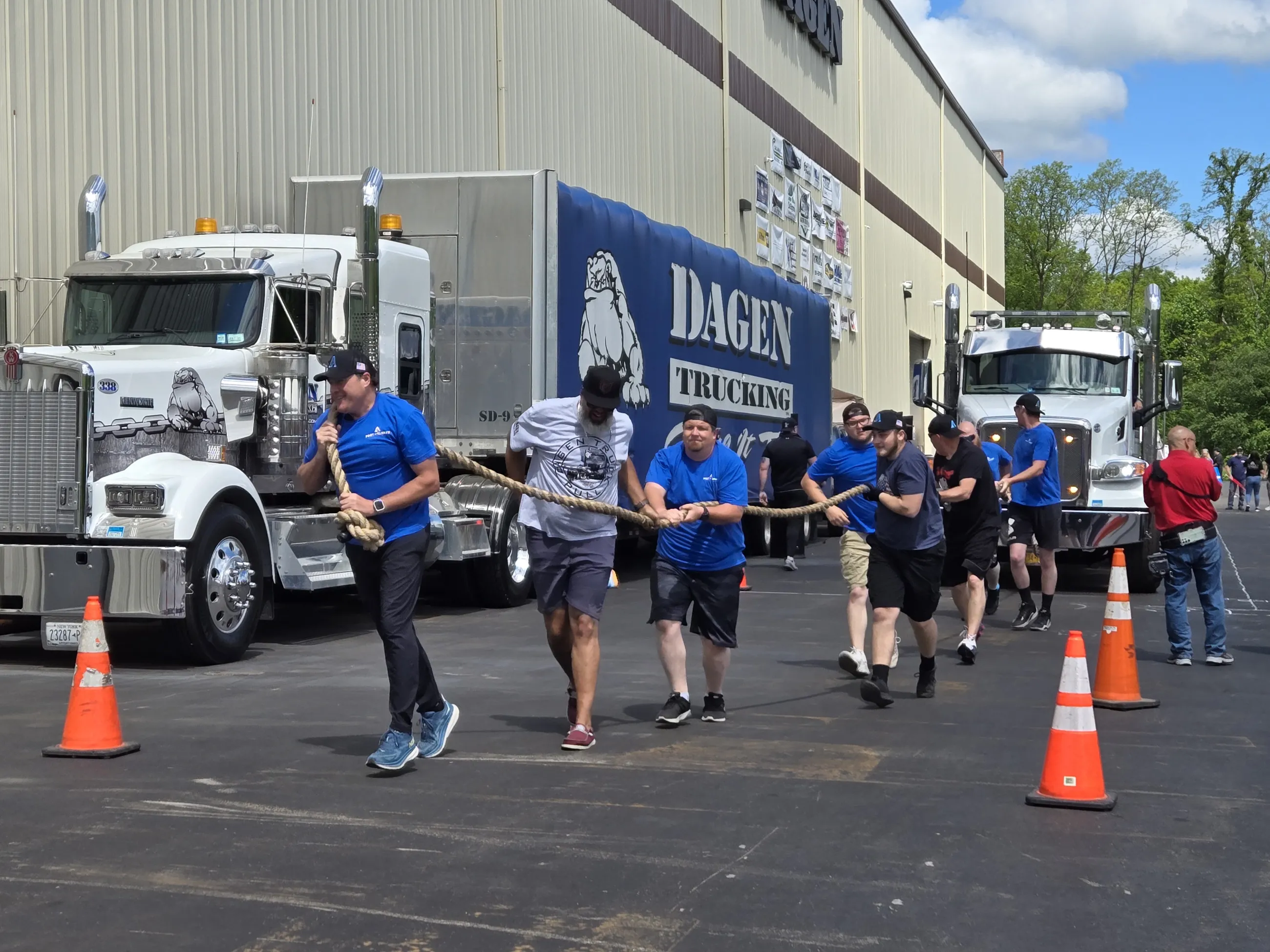 Port staff at truck pull for Special Olympics