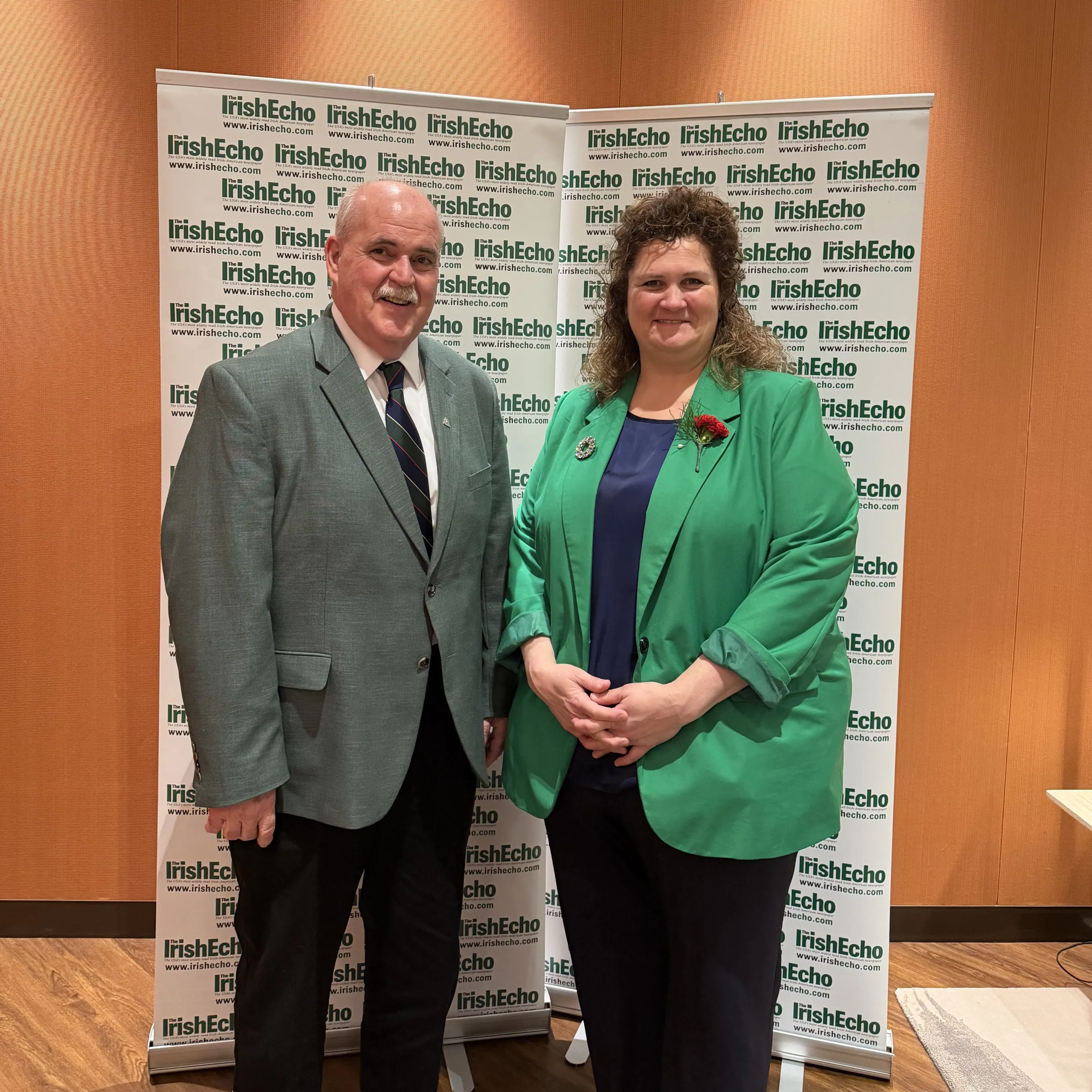 Port CEO Rich Hendrick and Port CCO Megan Daly at Irish Echo awards